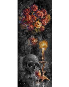 SKULL AND FLOWERS